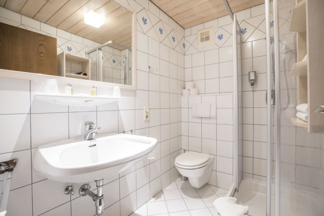 Badkamer met douche/toilet